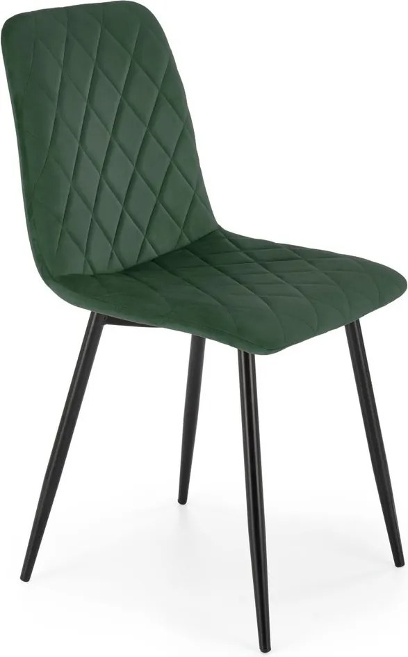 Pikowane krzesło do jadalni K525 Halmar z tkaniny velvetowej