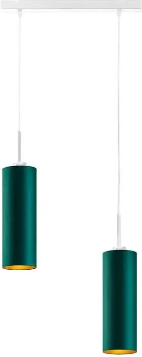 Lampa wisząca dwie tuby na białym stelażu - P5-E81