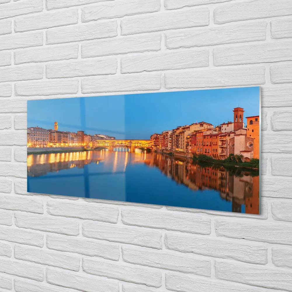 Panel szklany do Kuchni Nocne Mosty we Włoszech