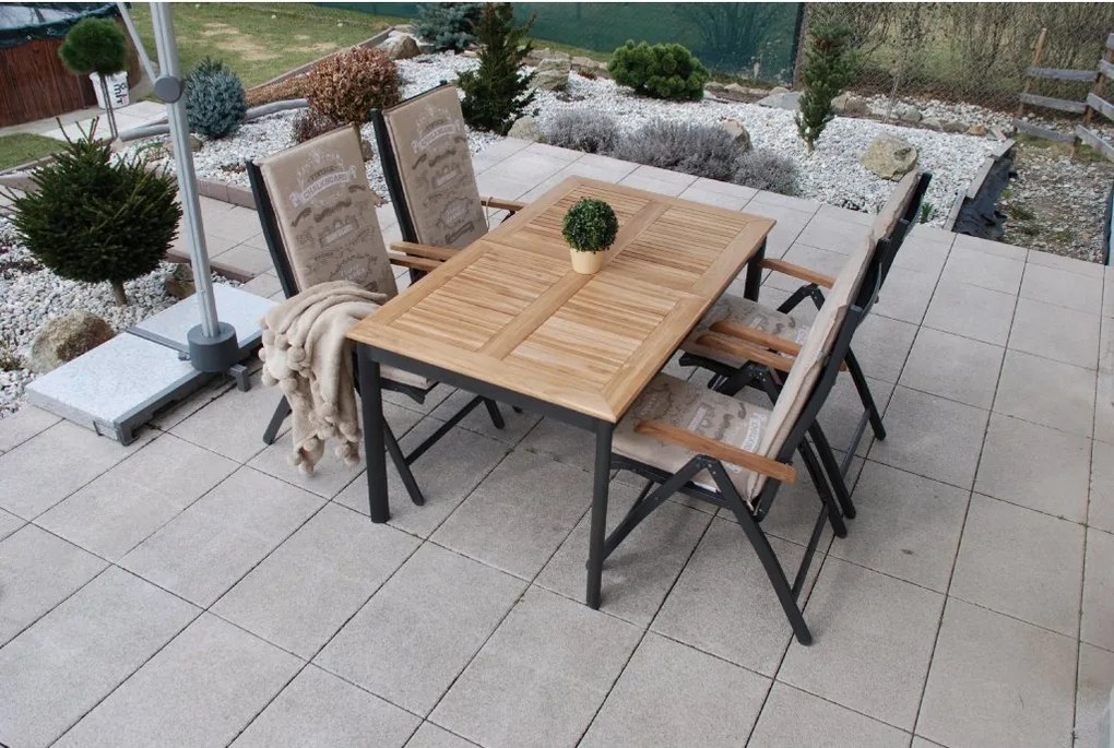 Doppler CONCEPT TEAK FSC® regulowany fotel ogrodowy