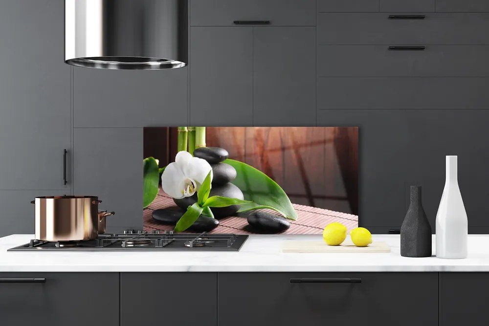 Panel Kuchenny Kwiat Storczyka W Klimacie Spa