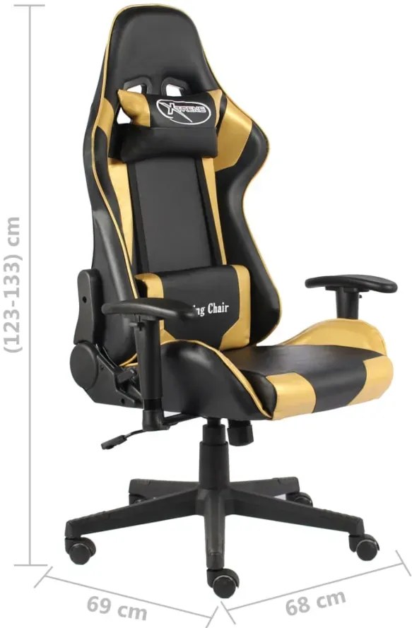 Czarno-złoty fotel gamingowy Z8-F68