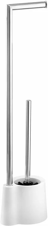 Stojak na papier toaletowy ze szczotką do WC i pojemnikiem, elegancki zestaw łazienkowy - WENKO