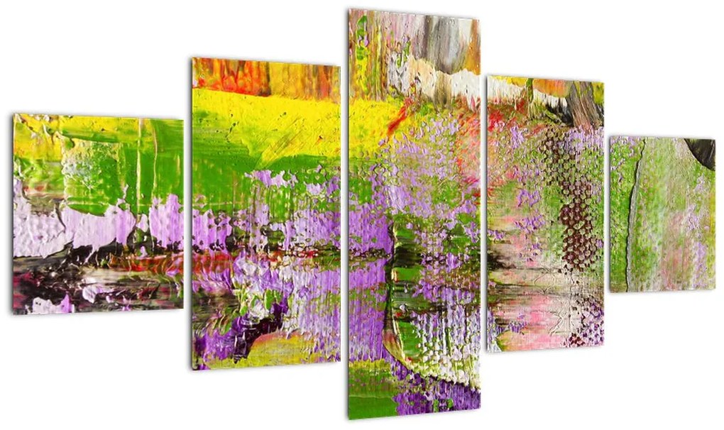 Obraz abstrakcji - malarstwo (125x70 cm)