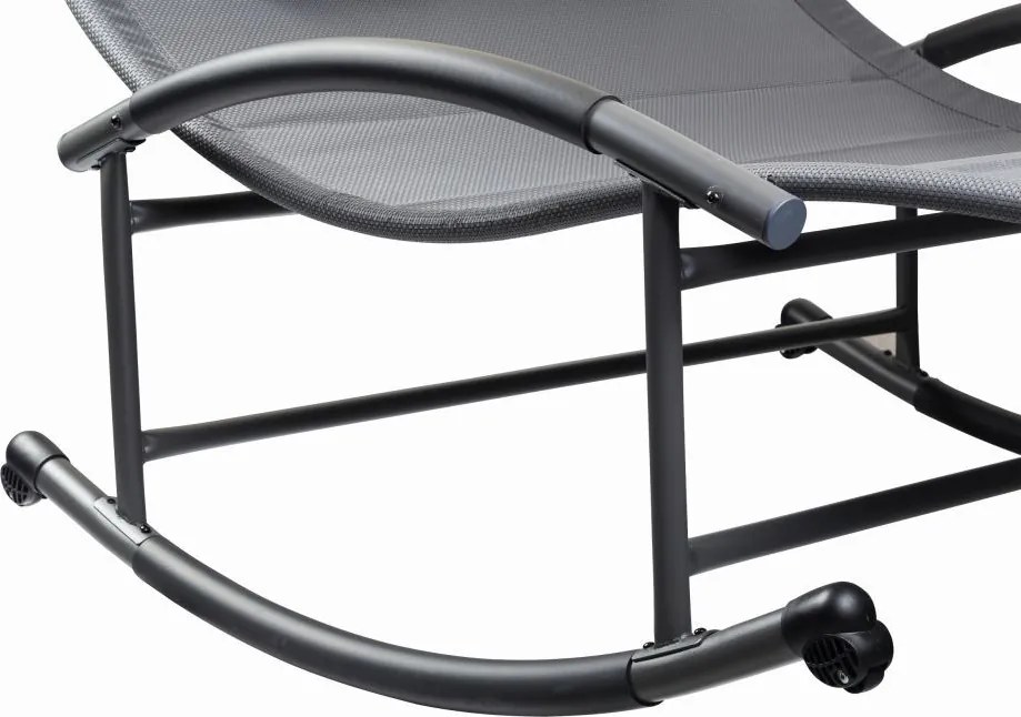 Leżanka ogrodowa dwuosobowa - bujak Sunset 301 z daszkiem