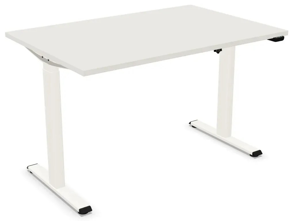 Biurko eCOMO 120x60cm platinum z regulacją wysokości NOWY STYL