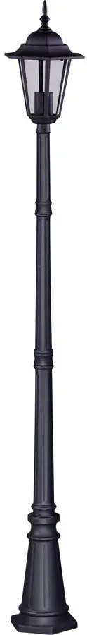 Czarna Wysoka Lampa Stojąca Zewnętrzna Retro M4-A37