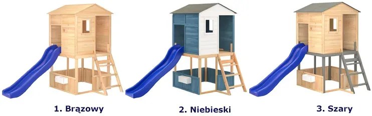 Brązowy domek ogrodowy dla dzieci Idor