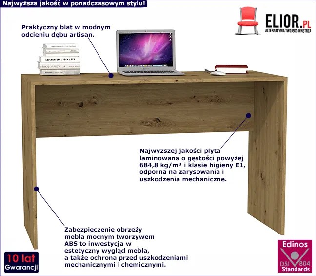 Nowoczesne biurko dąb artisan R3-N66