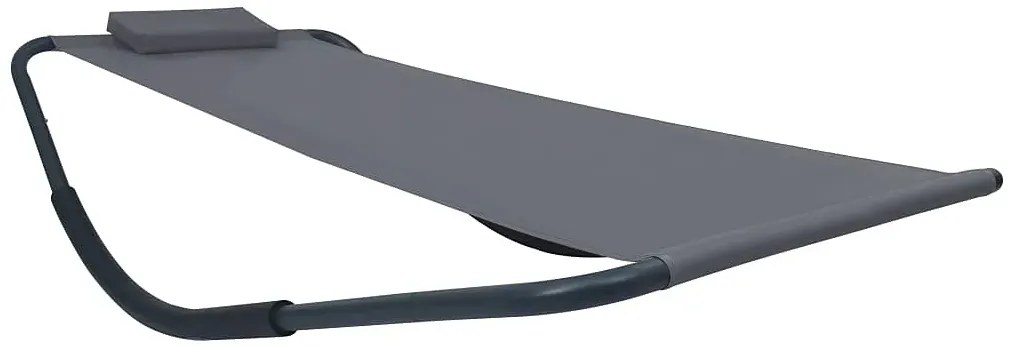 Szara pojedyncza leżanka ogrodowa - Wintex 5X