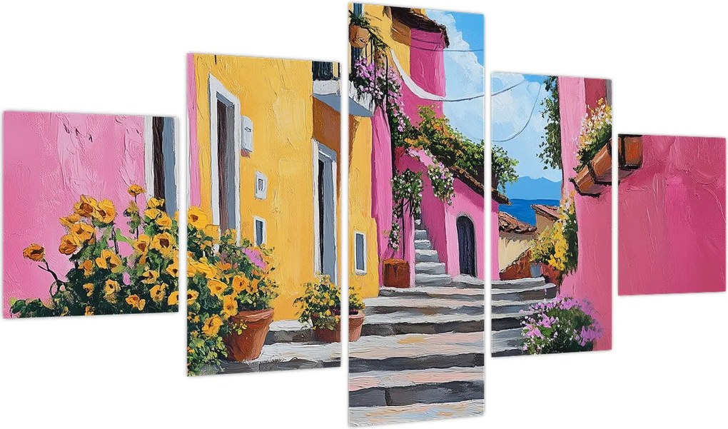Obraz - Różowa uliczka (125x70 cm)
