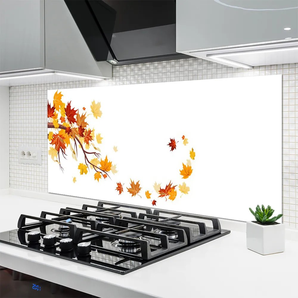 Panel Kuchenny Złote Liście W Stylu Art Deco