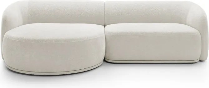 Narożnik NOBO Lewostronny system modułowy tkanina DressME 01 Biały