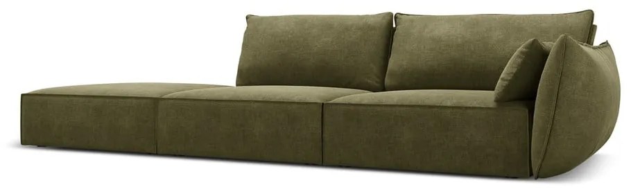 Zielony szezlong (prawostronny) Vanda – Mazzini Sofas