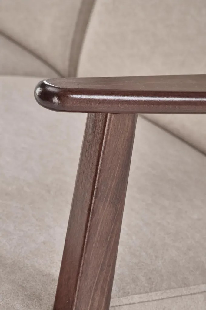 Sofa MILANO 2S beżowa/orzech dwuosobowa HALMAR