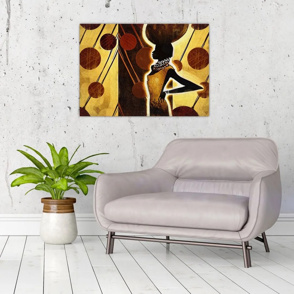 Obraz na szkle artystycznego malarstwa starożytnego (70x50 cm)