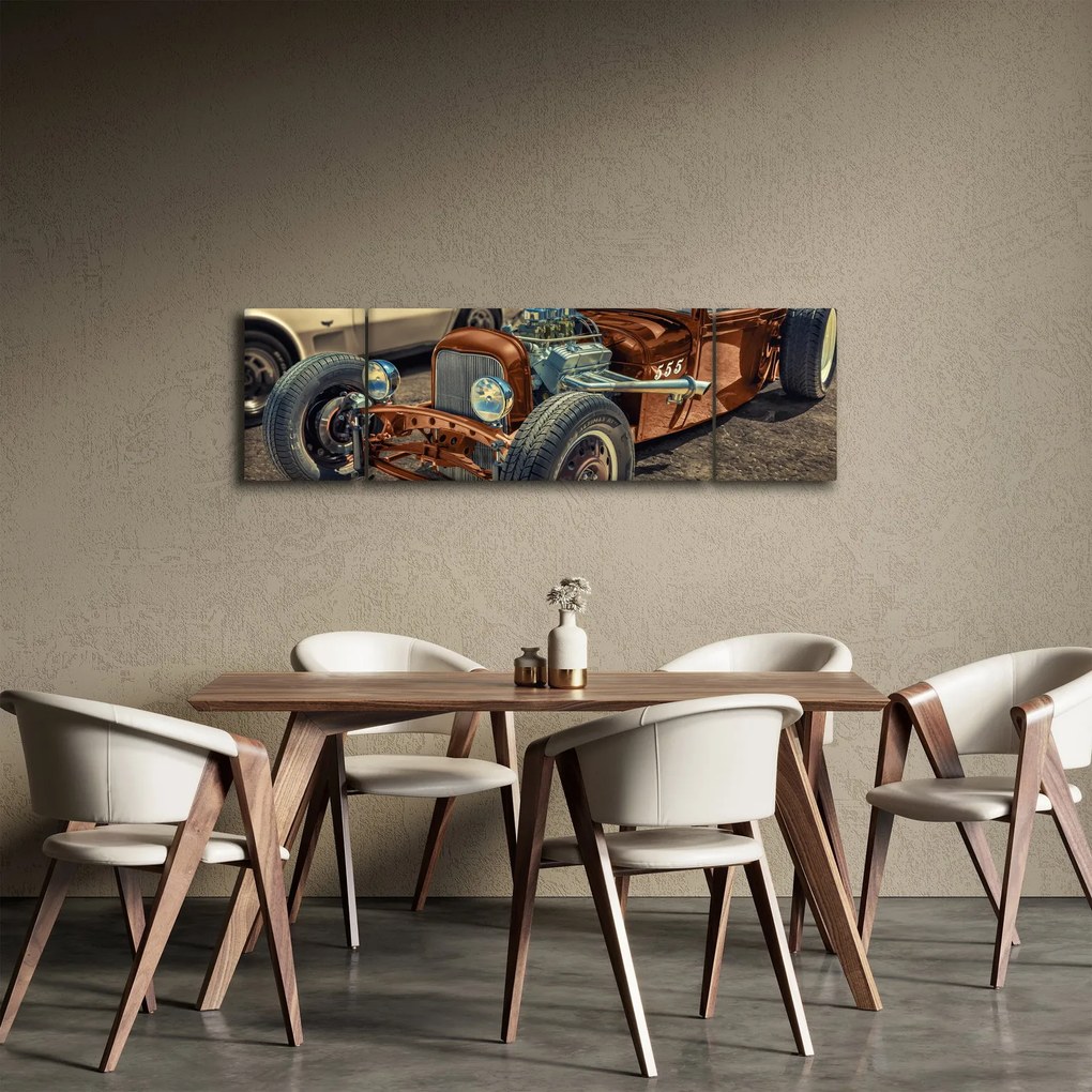 Obraz brązowego samochodu (170x50 cm)