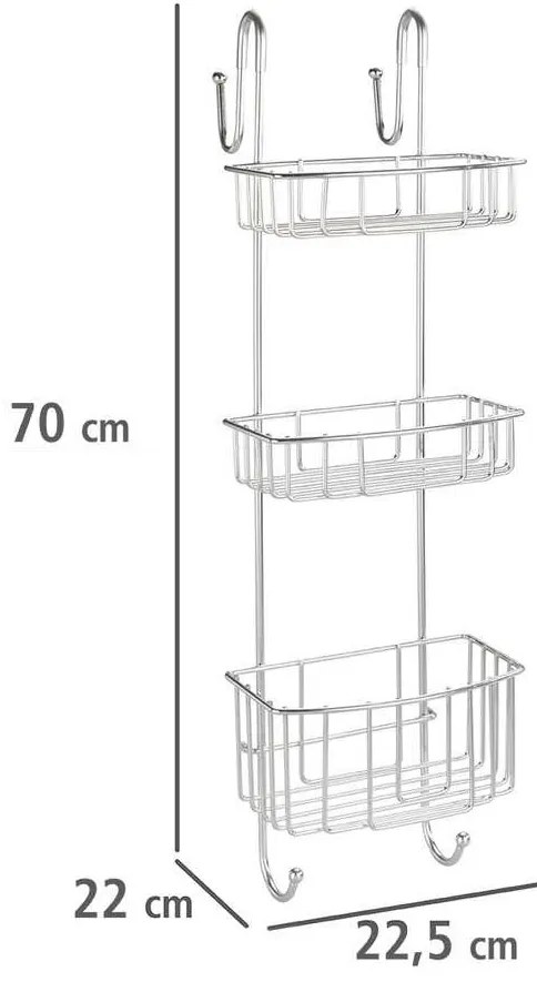 Półka łazienkowa pod prysznic CADDY OLESI MATT, trzypoziomowa, WENKO