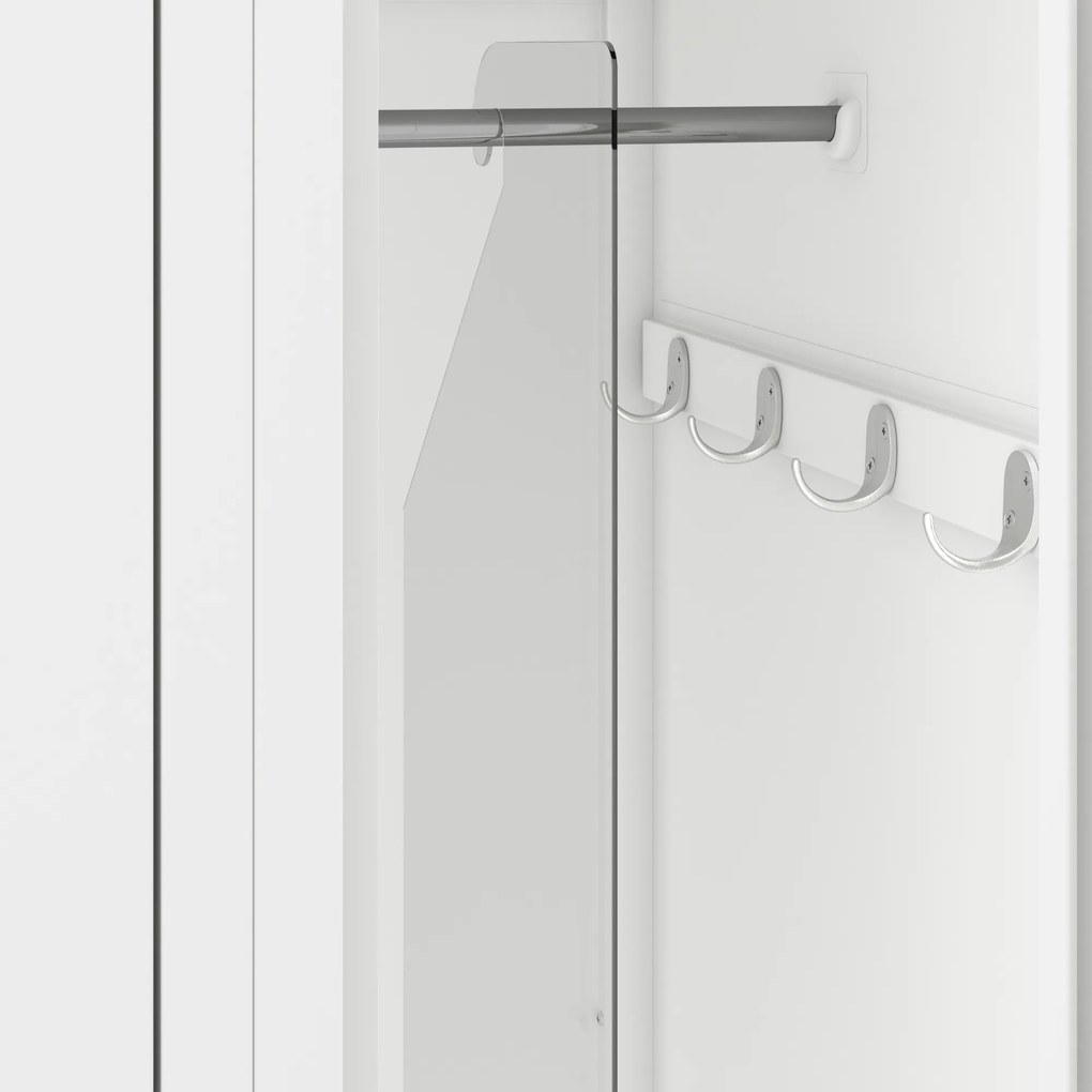 Szafka pracownicza metalowa socjalna czterokomorowa biała: KACPER II, 600 x 1800 x 500 mm