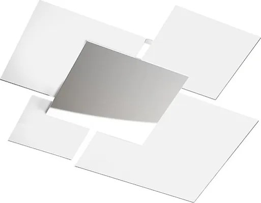 Nowoczesna lampa sufitowa 1088/70-BI Białe szkło 4xE27