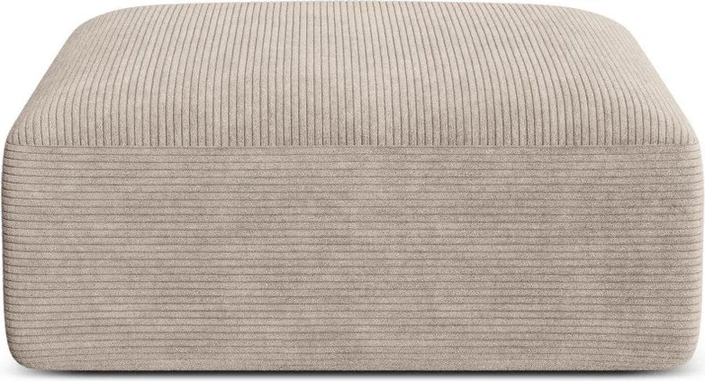 Jasnobrązowy sztruksowy podnóżek Campi – Cosmopolitan Design