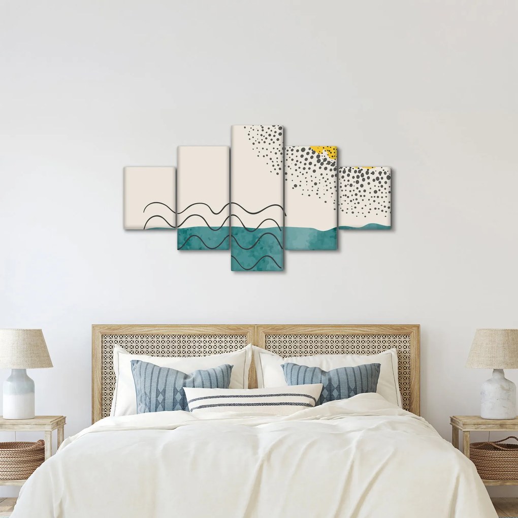 Obraz - Abstrakcyjny obraz plaży N⁰1 (125x70 cm)