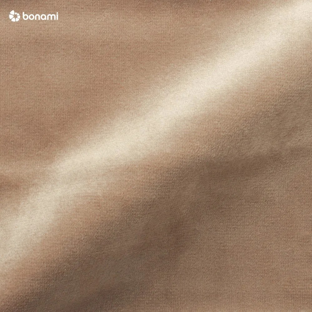 Beżowy aksamitny narożnik Cosmopolitan Design Bali, prawostronny