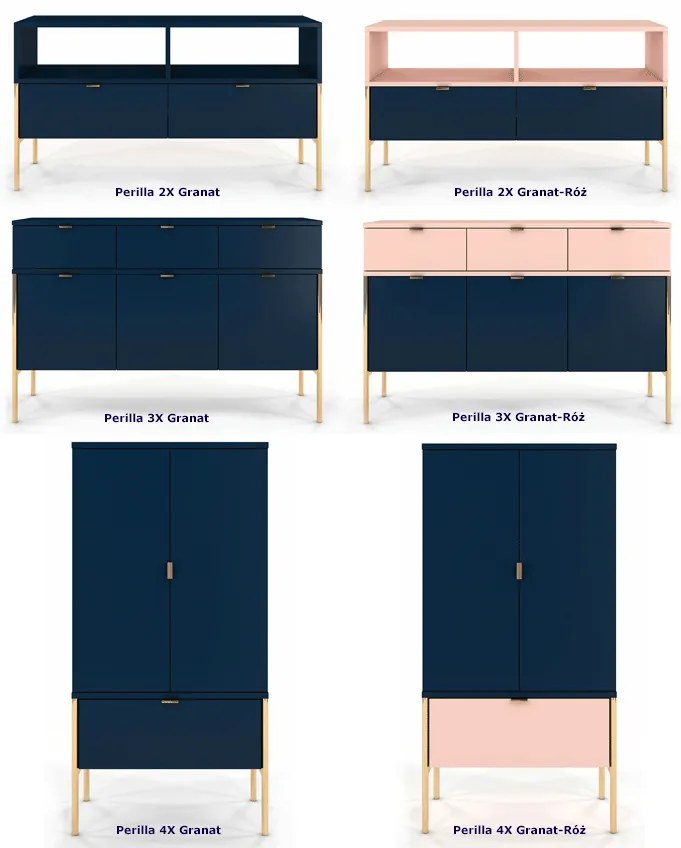 Wysoka komoda na nóżkach w stylu glamour S8-B74