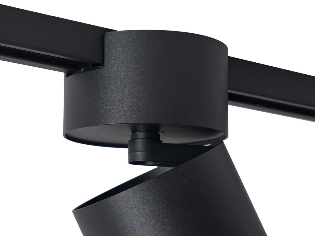 Nowoczesny czarny reflektor do 1-fazowego systemu szynowego GU10 70mm - Iconic Roto Nowoczesny Oswietlenie wewnetrzne
