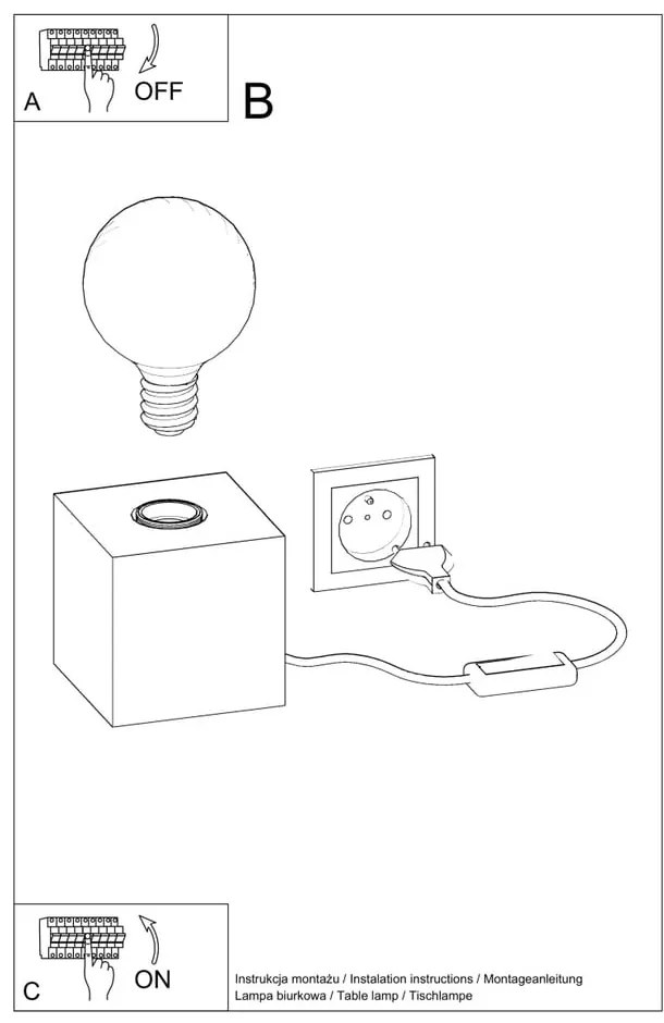 Naturalna lampa stołowa (wysokość 10 cm) Gabi – Nice Lamps