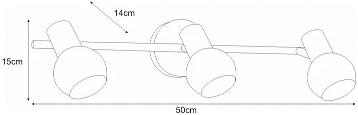 Lampa sufitowa ścienna ze szklanymi reflektorkami - 6X A760 E4-B10