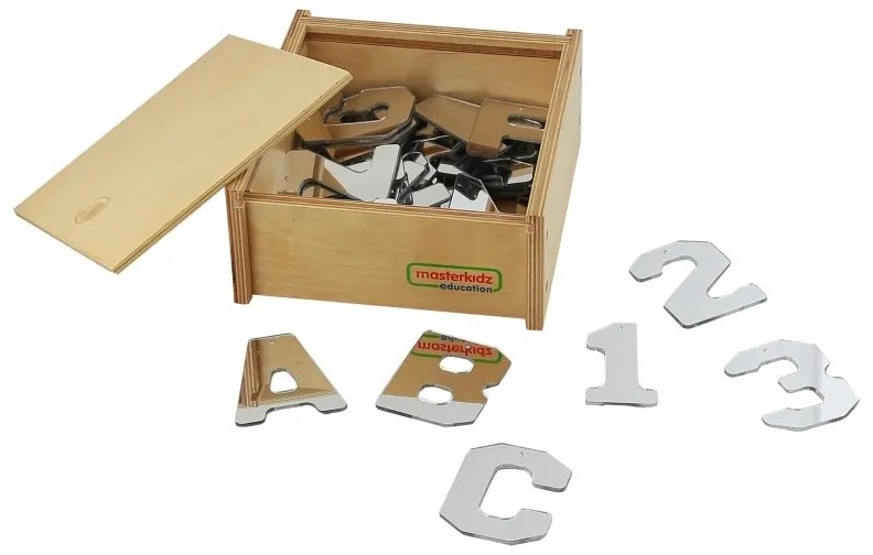 Masterkidz dwustronne akrylowe lustra litery liczby alfabet montessori