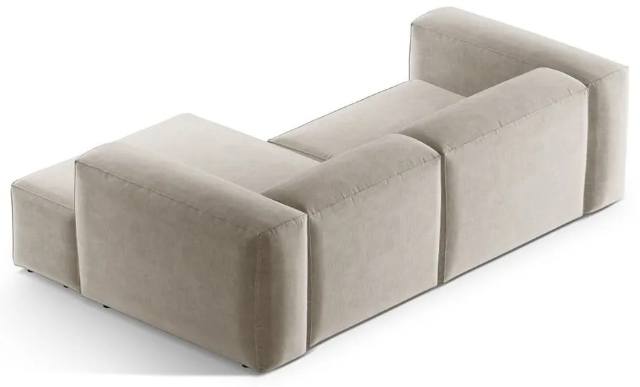 Beżowy narożnik (prawostronny/z szezlongiem) Bergamo – Cosmopolitan Design