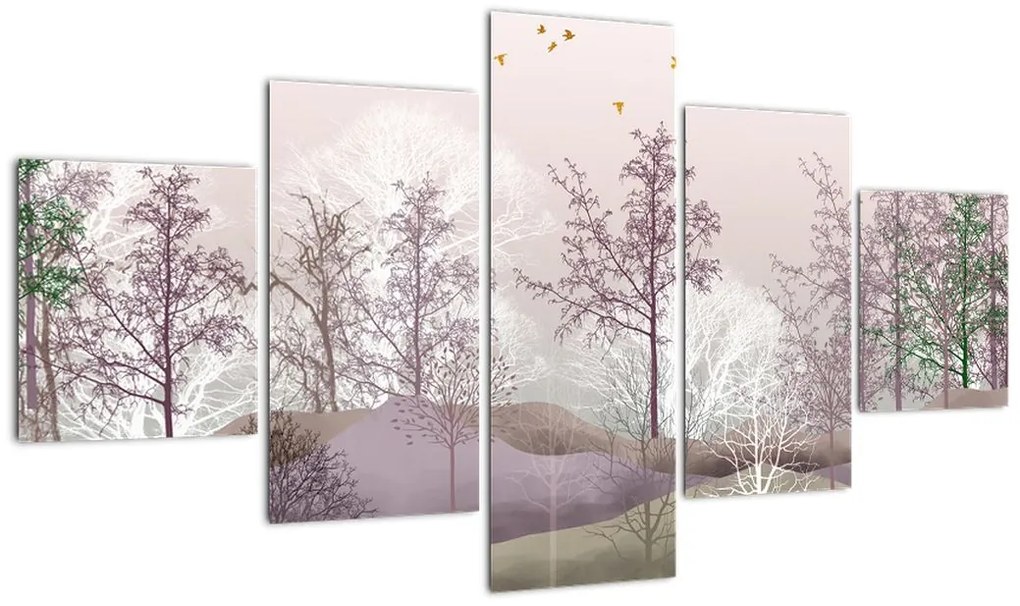 Obraz lasu (125x70 cm)