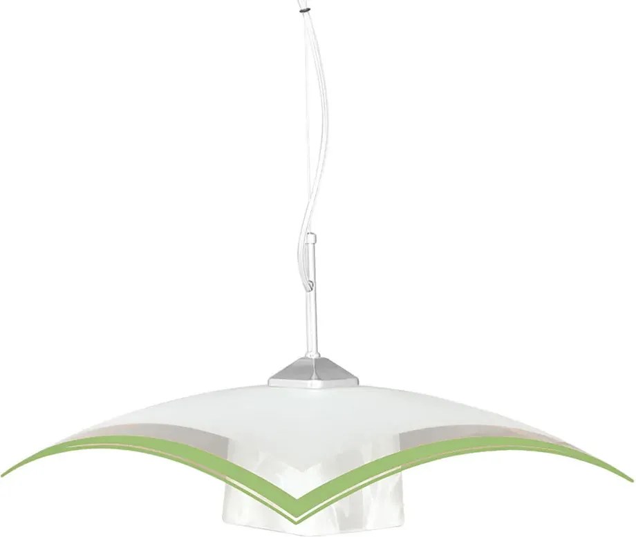 Biało-zielona lampa wisząca do kuchni E0-S63