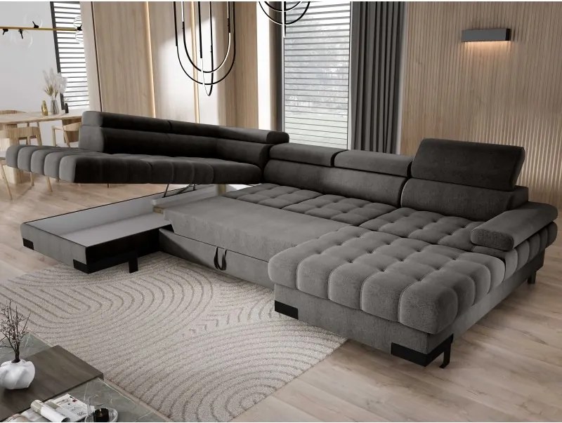 Narożnik SELVA XL Lewostronny z funkcją spania i pojemnikiem AUSTIN 19 WERSAL