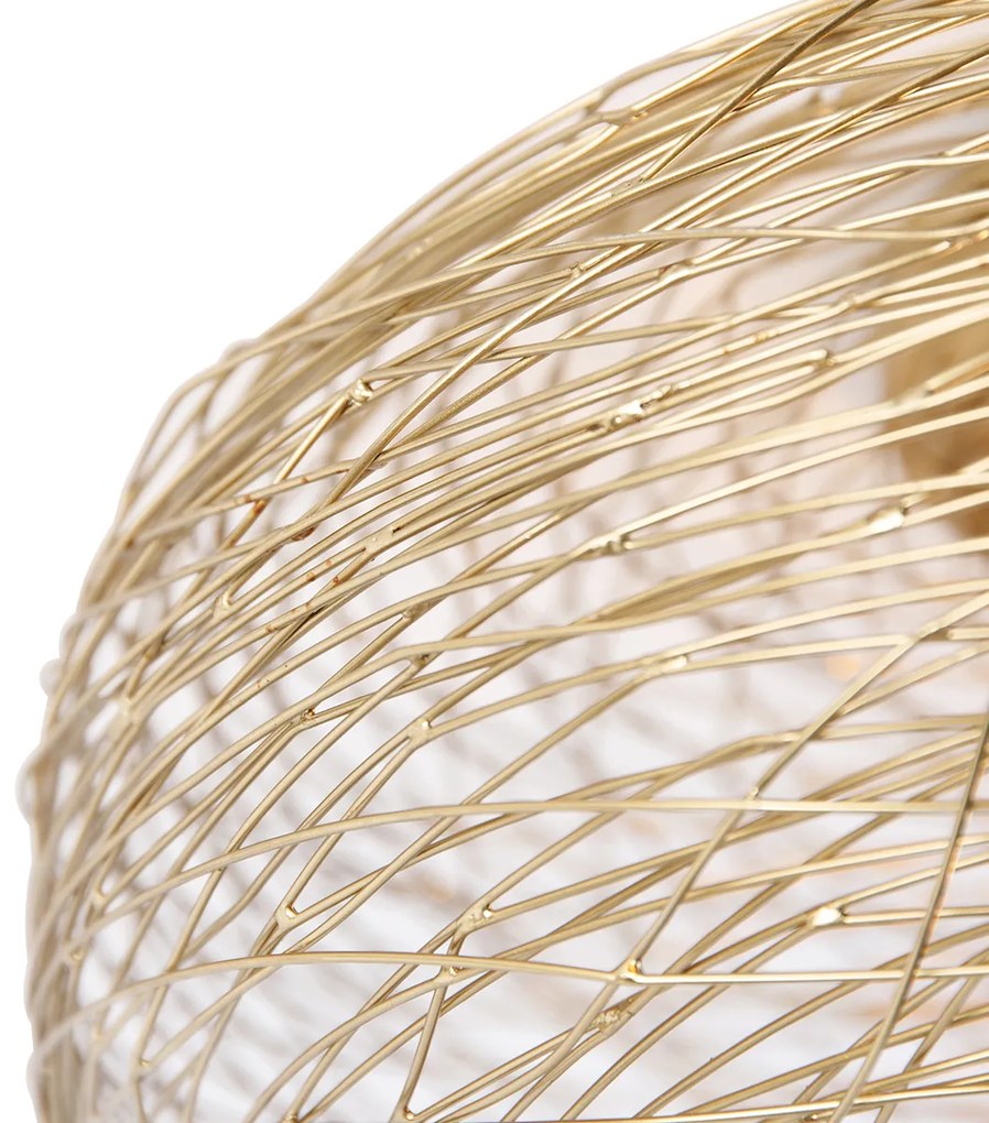 Inteligentna lampa sufitowa złota owalna z WiFi G95 - SarellaDesignerski Oswietlenie wewnetrzne