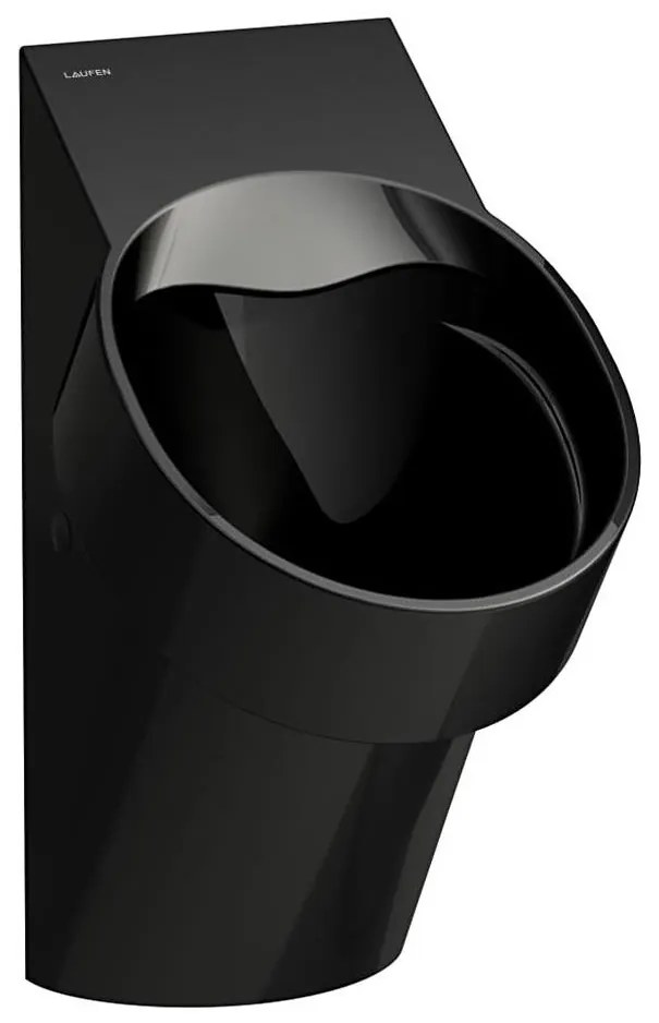 LAUFEN H8402850200001-Pisuar VAL dopływ z tyłu, odpływ z tyłu ceramika/czarny połysk