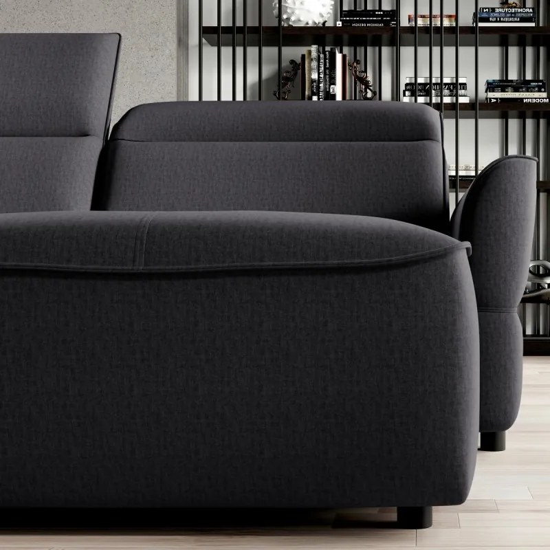 Narożnik MURILLO XL z elektryczną regulacją siedziska Lewostronny w tkaninie VOUGE 18 WERSAL