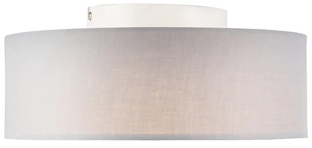 Lampa sufitowa szara 30 cm w komplecie z LED - Drum LED Nowoczesny Oswietlenie wewnetrzne