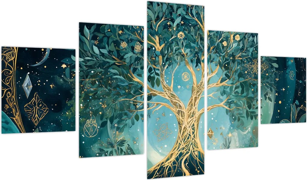 Obraz – Drzewo życia we wszechświecie (125x70 cm)
