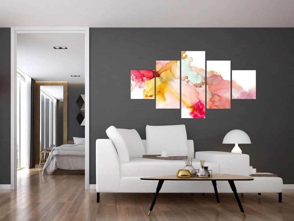 Obraz - Atramentowa abstrakcja (125x70 cm)