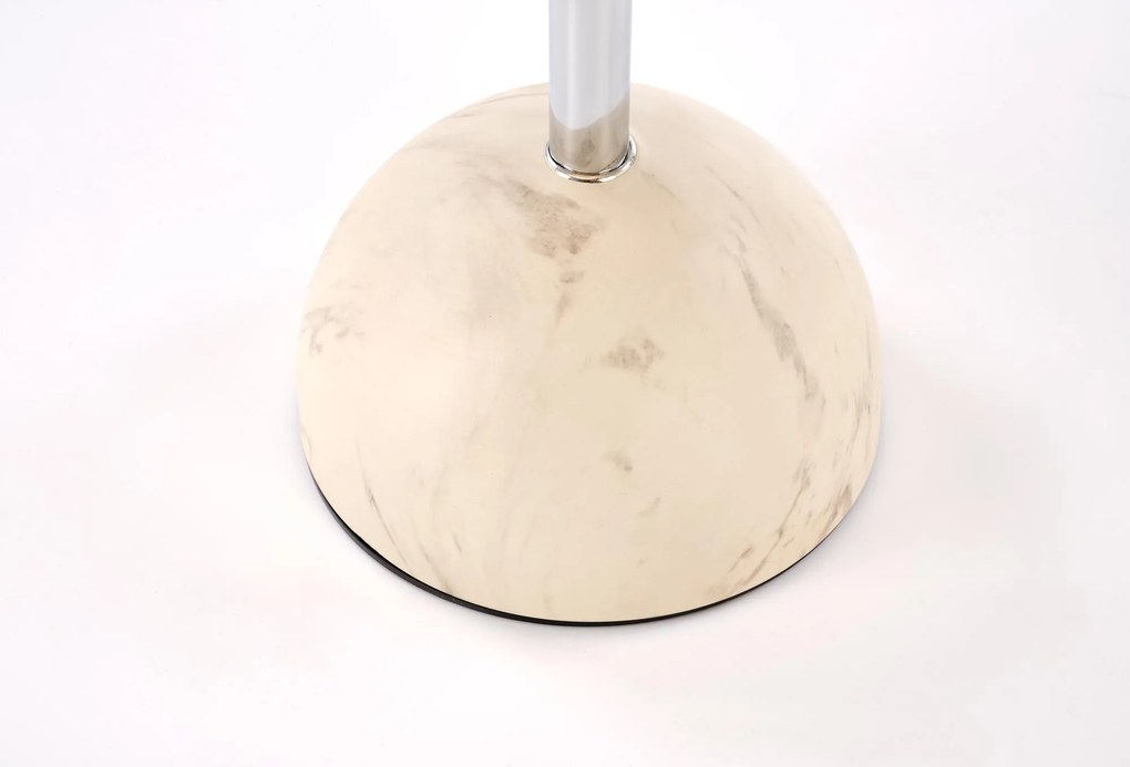 Okrągła mała ława, szklany blat, beżowy marmur/szkło brąz 40/51 ARIANA