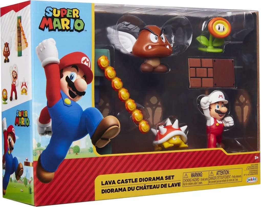 Super Mario Zestaw do gry Lava z figurkami, 6 cm