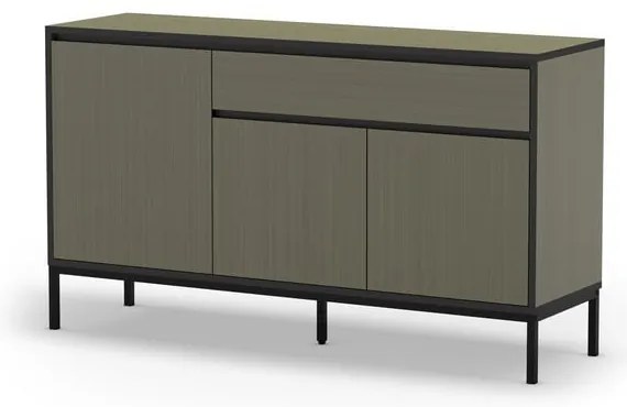 Ciemnozielona niska komoda 140x80 cm Lorenza – Marckeric