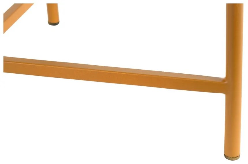 Metalowy okrągły stolik w kolorze ochry ø 50 cm Meseta – Leitmotiv