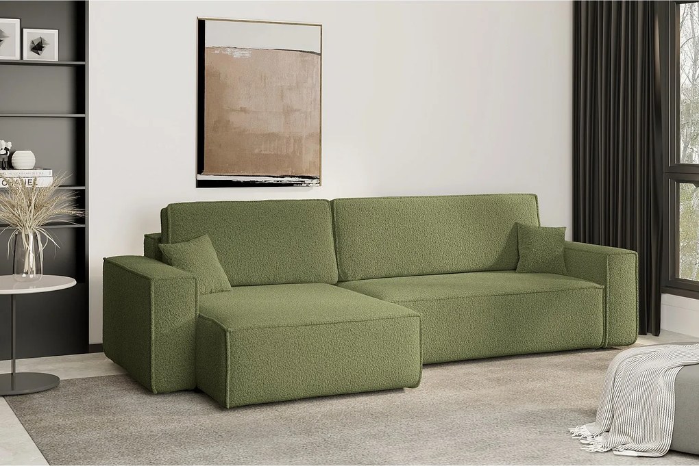 Narożnik Karl XL tkanina Quelle 38 zielony