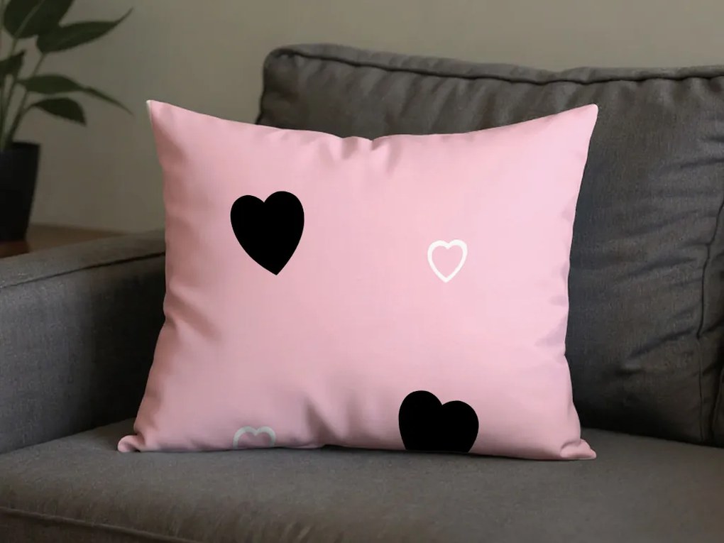 Zestaw 2 szt. dekoracyjnych poszewek na poduszki CORAZON BLEND 50x70 cm, różowy