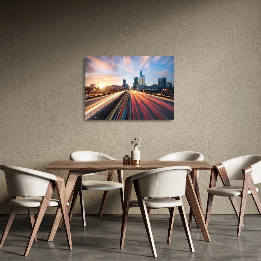 Obraz na szkle - Droga wielkiego miasta (70x50 cm)