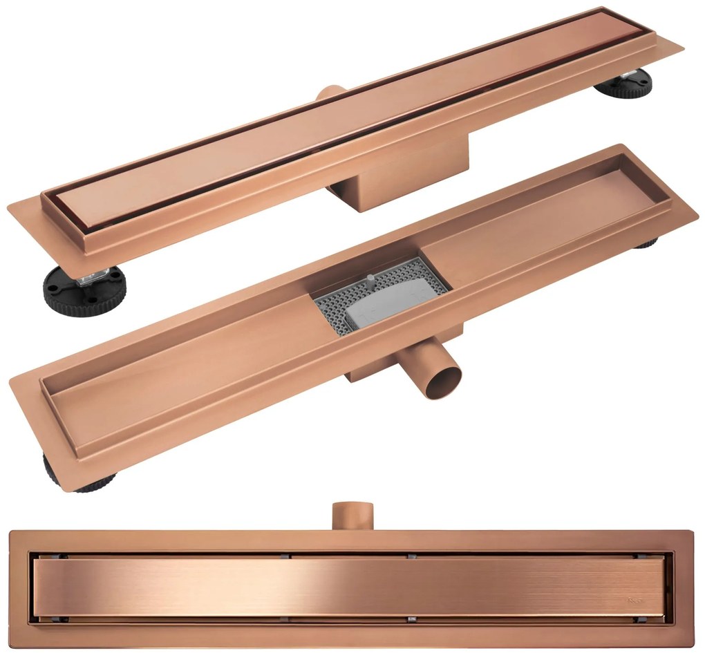 Odpływ Liniowy REA Neox brush copper 50